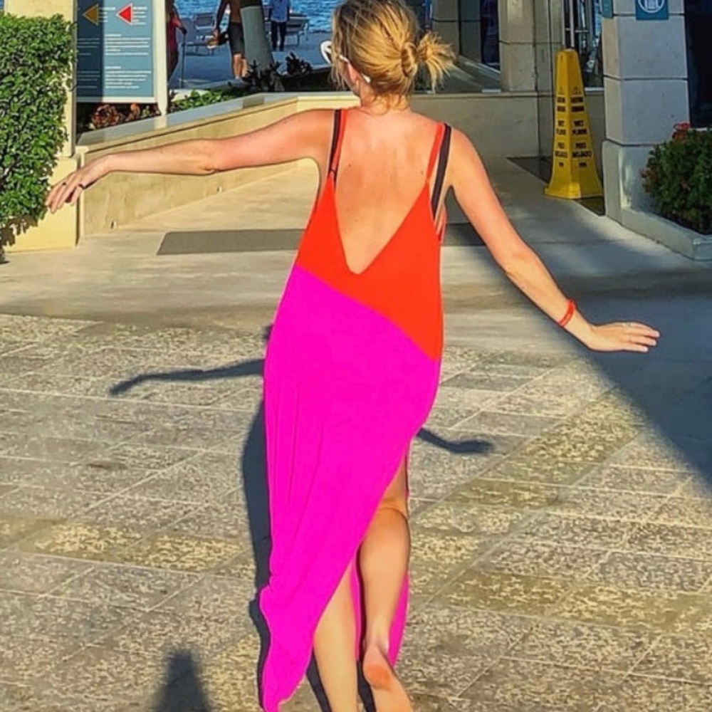 💕1 LEFT!💕NWT Lulus Seaside Retreat Maxi Cover Up - Picture 2 of 8